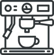 Illustration of a coffee machine with cup