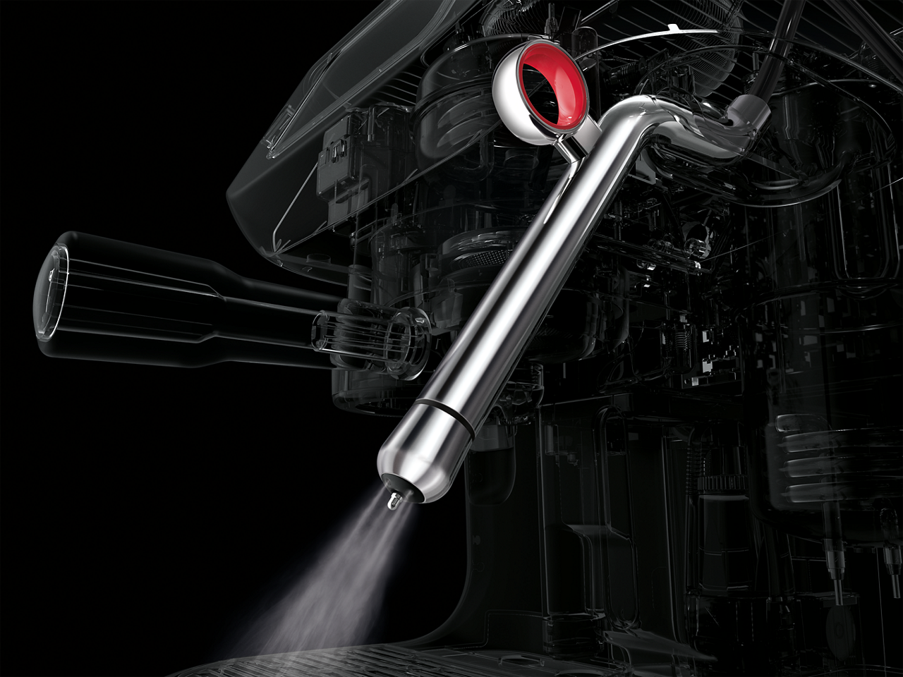 Powerful Heat-Sensing Steam Wand