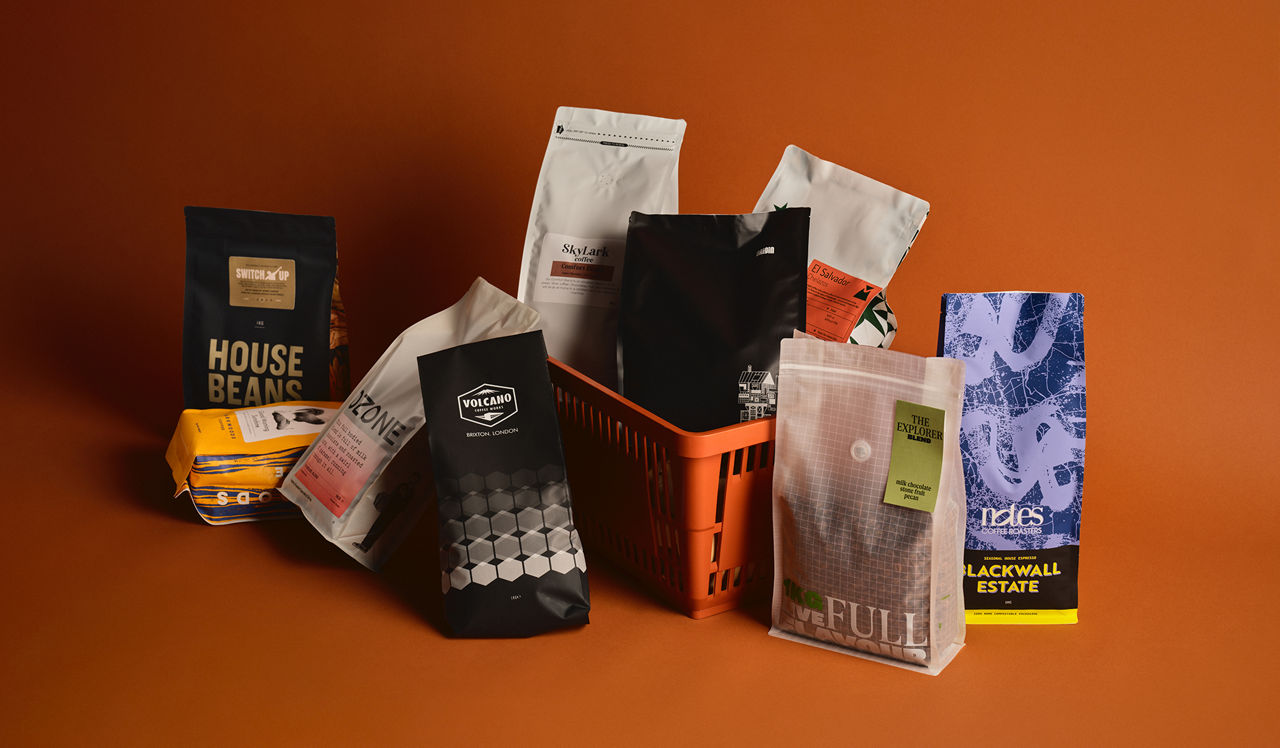 USA map with coffee brands as states