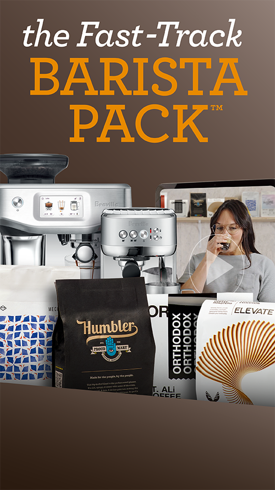 The fast-track barista pack.