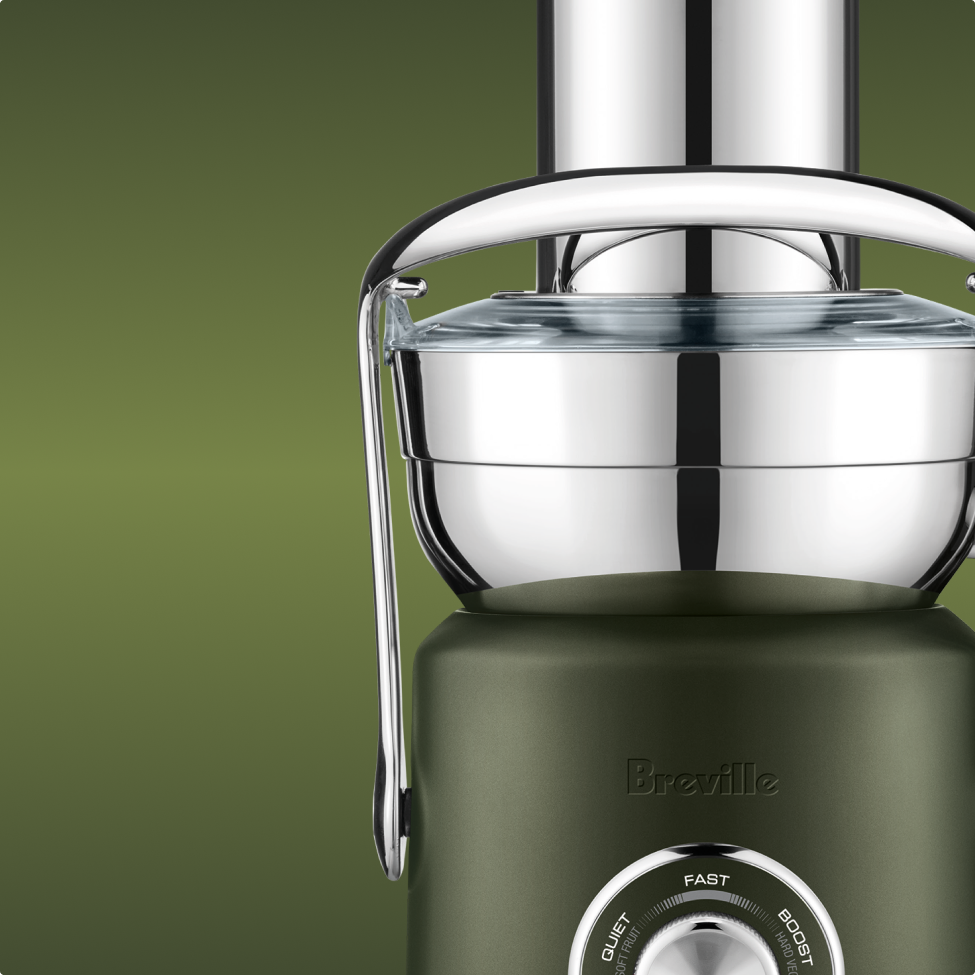 Juicer with olive tapenade finish