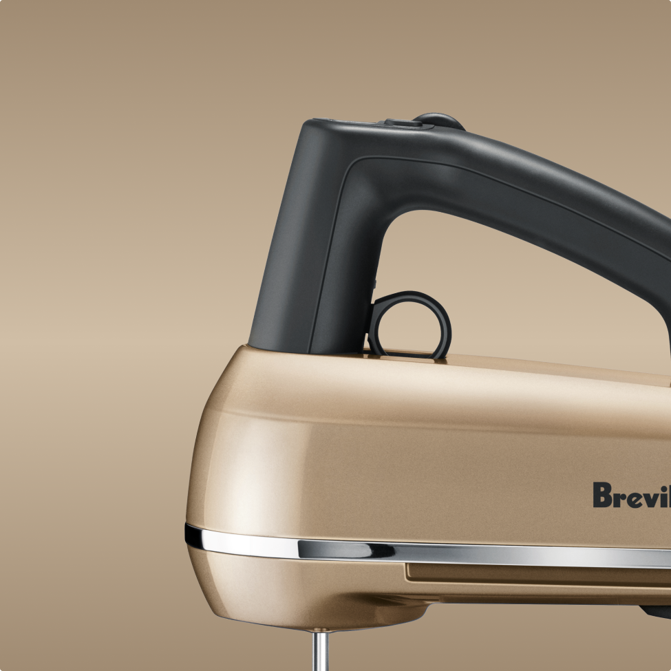 hand mixer with royal champagne finish