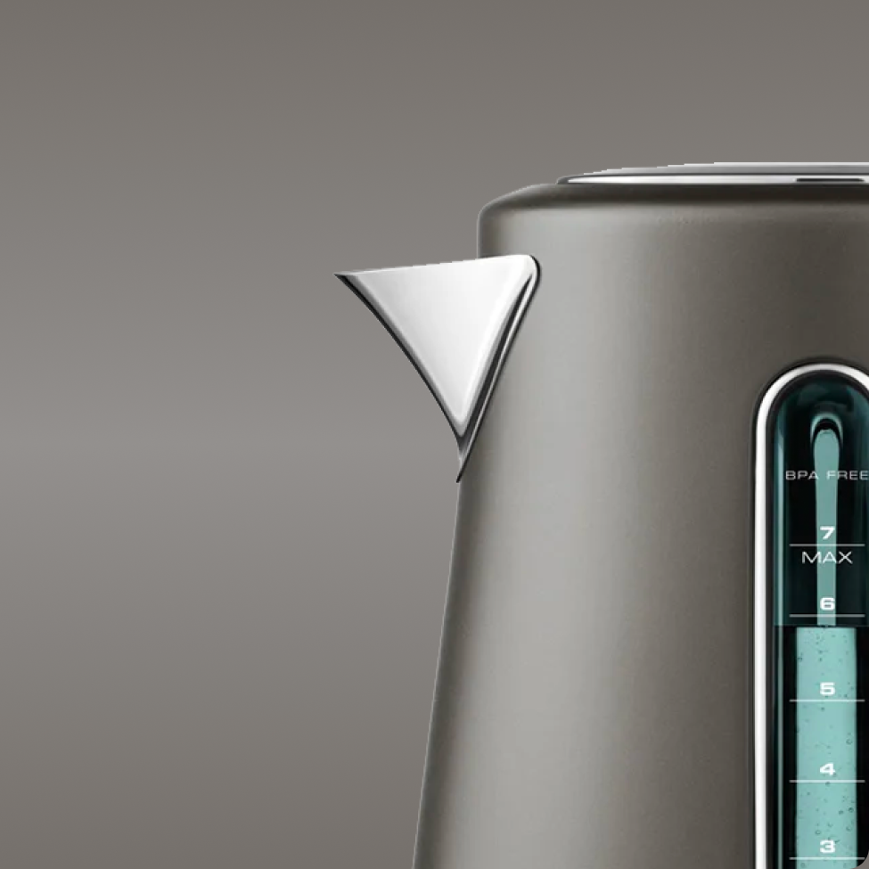 kettle with an oyster shell finish