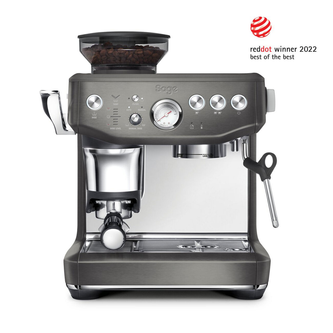 the Barista Express Impress in Black Stainless Steel