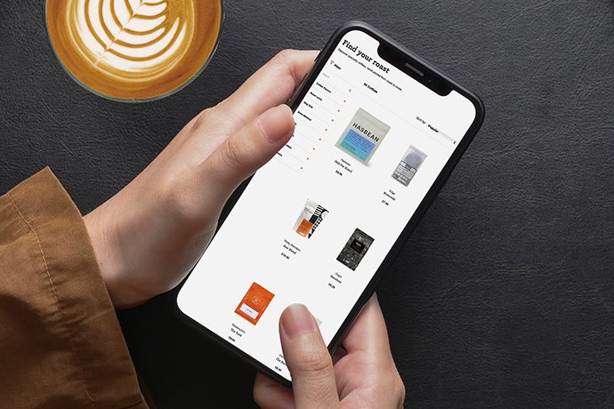 phone showing various baristas choices